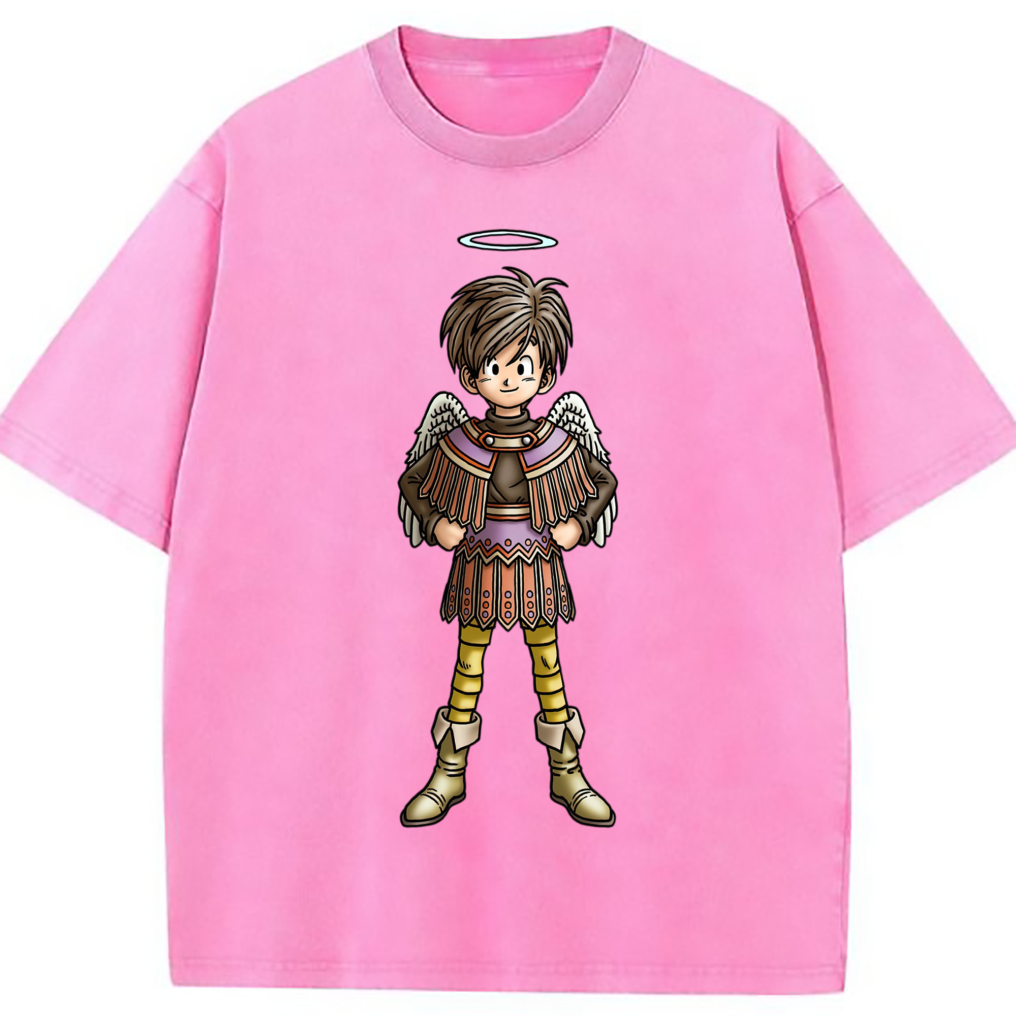 （画像用） ドラゴンクエスト Doragon Kuesuto Dragon Quest 綿100% ヴィンテージ風 半袖Tシャツ（フロントプリント）